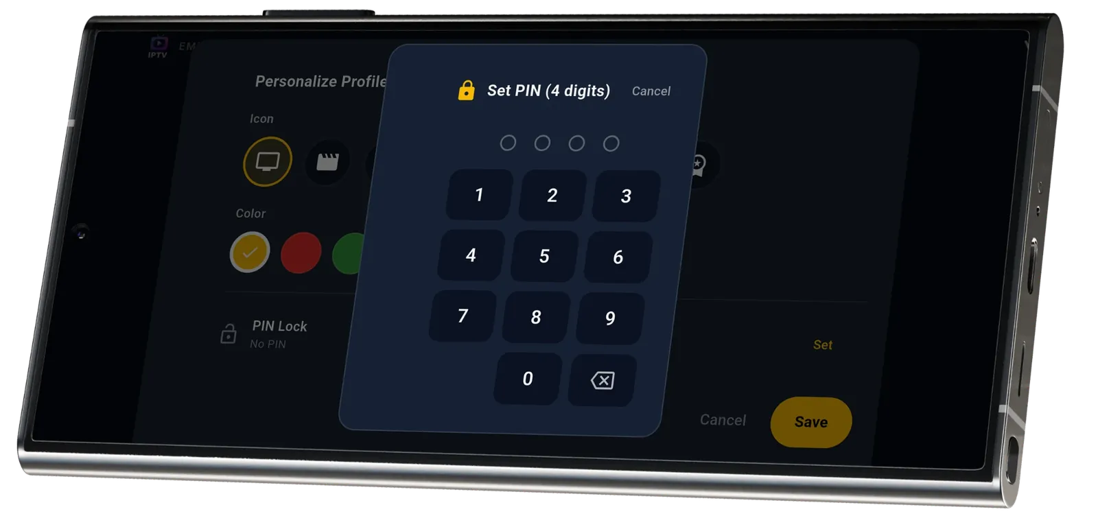 PIN koruması: Profil başına 4 haneli PIN