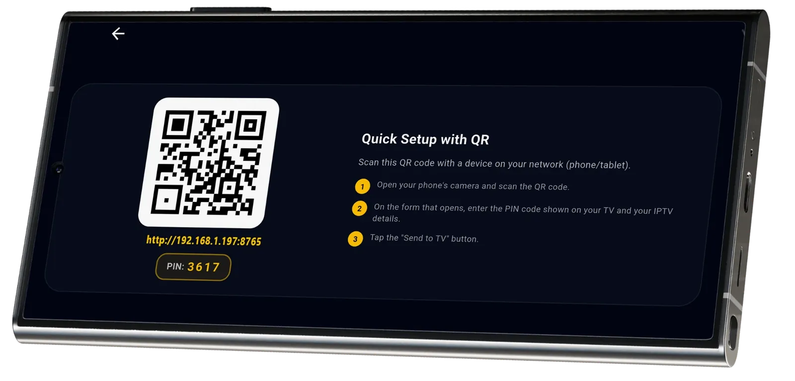 QR ile kurulum: Liste bilgisini QR kodla aktarın